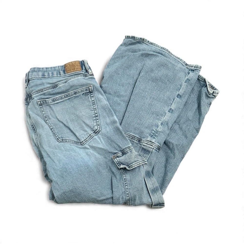 AE Curvy Super High-Waisted Baggy Wide-Leg Cargo Jean